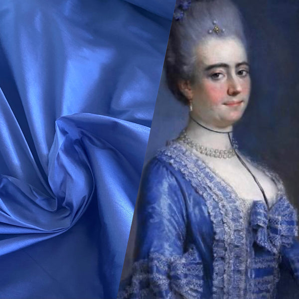 NEW Lady Frank Light Designer “Faux Silk” Taffeta Fabric Made in Italy - Blue Violet - Fancy Styles Fabric Pierre Frey Lee Jofa Brunschwig & Fils