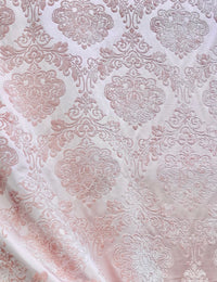 NEW King Julius Designer Brocade Satin Burnout Chenille Velvet Fabric - Light Pink - Fancy Styles Fabric Pierre Frey Lee Jofa Brunschwig & Fils