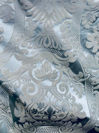 NEW Lord Hamilton Novelty Floral Embroidered 100% Silk Taffeta Fabric in Blue - Fancy Styles Fabric Pierre Frey Lee Jofa Brunschwig & Fils