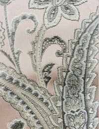 NEW Queen Kat Jacquard Satin Paisley Fabric Made in Italy- Upholstery & Drapery- Pink - Fancy Styles Fabric Pierre Frey Lee Jofa Brunschwig & Fils