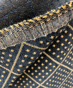 NEW! Lord Lucas Designer Velvet Chenille Upholstery Fabric - Black Gold BTY - Fancy Styles Fabric Pierre Frey Lee Jofa Brunschwig & Fils